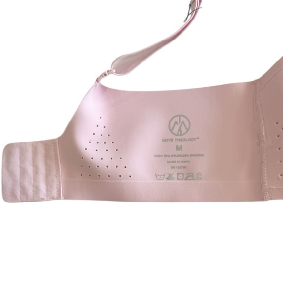 NWOT MOVE THEOLOGY High Impact Teresa Sports Bra In Soft Baby Pink NWT Medium - Picture 3 of 10